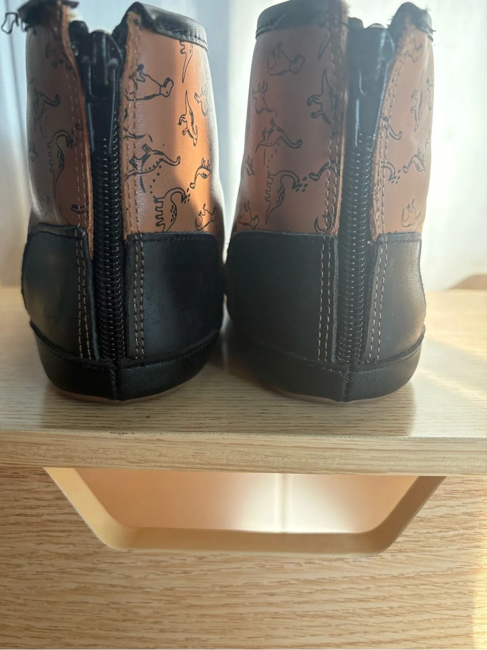 Little Love Bug Dexter Leather Dinosaur Boots